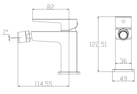 Смеситель для биде OMNIRES Parma PM7421IN