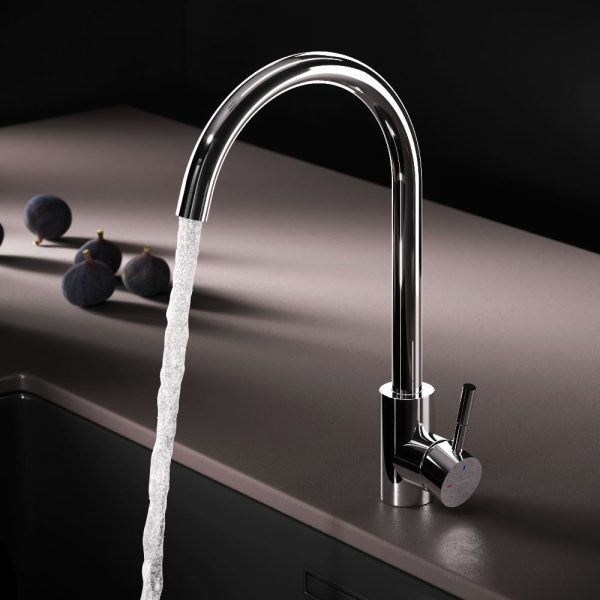 F85B07100 X-Joy S, Смеситель для кухни AM.PM с С-изливом, хром