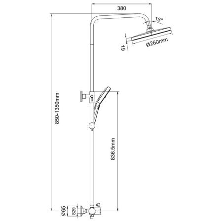 Душевая стойка с термостатом Gappo G03-8 G2403-48