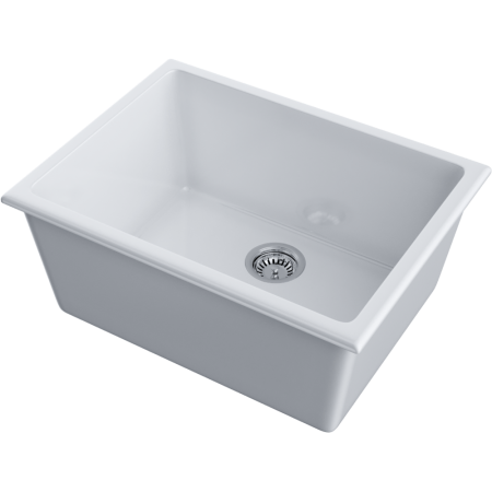 Кухонная мойка Omoikiri Okinoshima 61-U/I-WH Glossy Natceramic/белый глянцевый 4993256