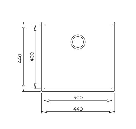 Кухонная мойка TEKA SQUARE 40.40 TG BLACK 115230025