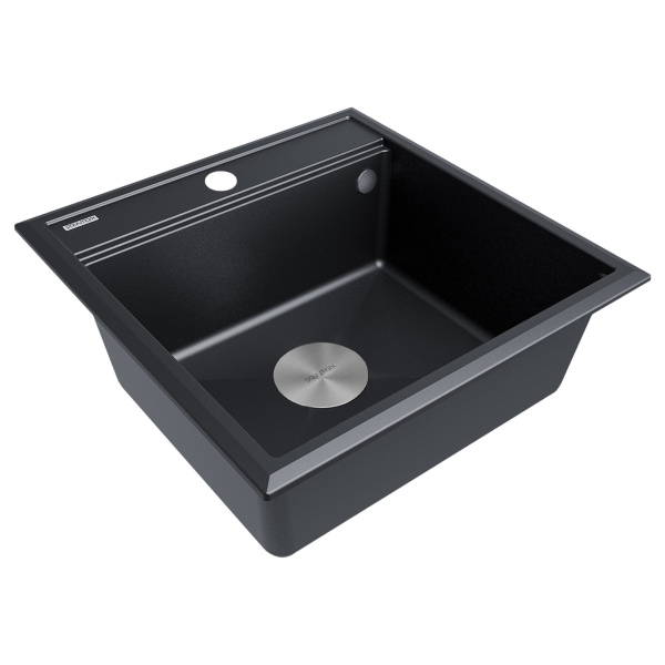 Мойка Paulmark STEPIA 50 PM115051-BLM 510х500х190 мм, IT-GRANIT, черный металлик