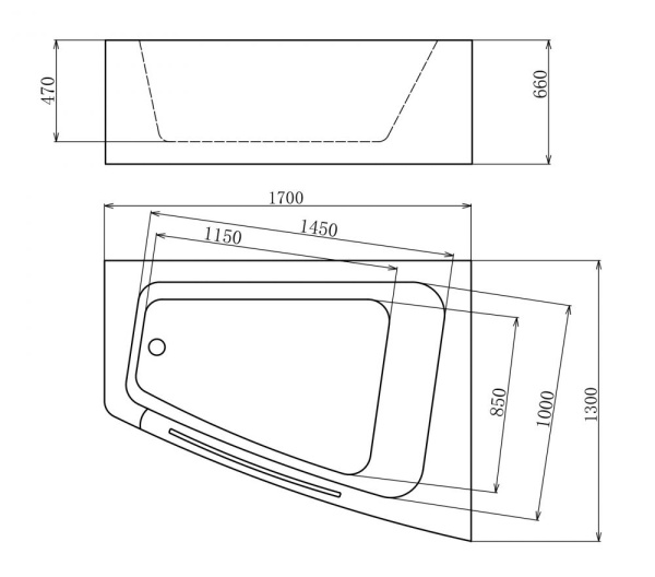 Акриловая ванна Gemy G9056 O R