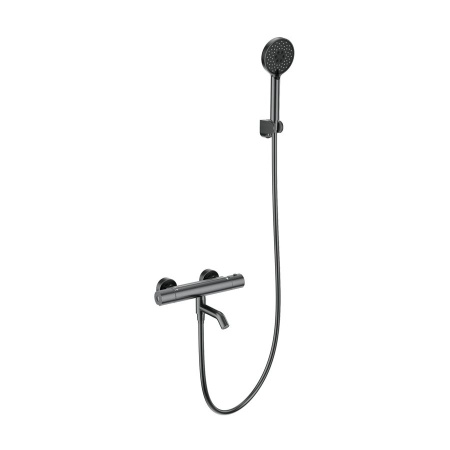 Смеситель для ванны с душем и термостатом WONZON & WOGHAND, Темный графит (WW-B3029-A1-BGG)