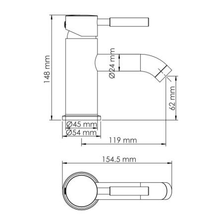 Смеситель для раковины Wasserkraft Gollach 3305