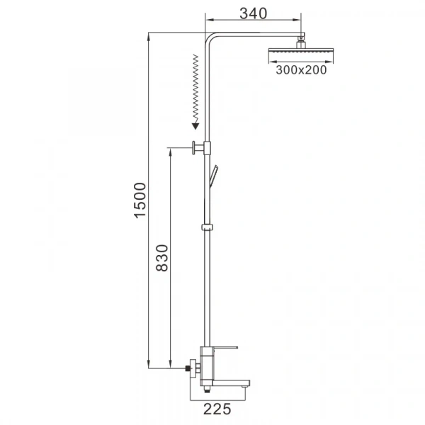 Душевая система Rose R2636