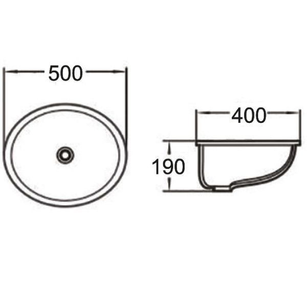 Раковина SantiLine SL-3005 50х40 белая