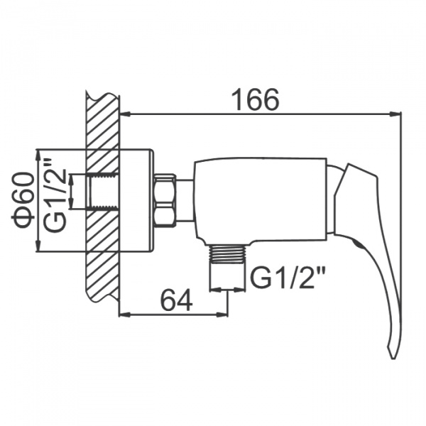 Смеситель для душа Ledeme H42 L2042