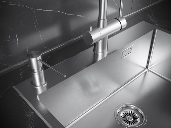 Мойка Paulmark KRONER-EDGE 59 PM775951-BS 510х590х200 мм, нержавеющая сталь, брашированная нержавеющая сталь