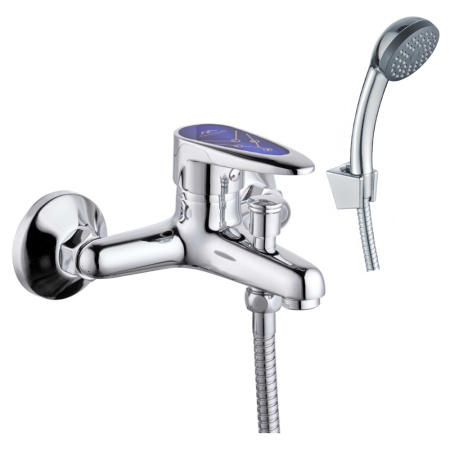 Смеситель для ванны FASHUN A3050BLUE, хром/синий