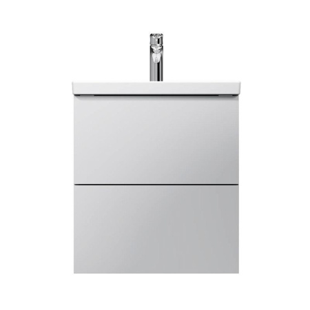 M90FHX0502WG Gem База под раковину AM.PM, подвесная, 50 см, 2 ящика push-to-open, белый, глянец