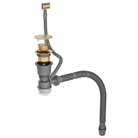 Кухонная мойка Roxen Simple 50 PVD золото текстурное покрытие