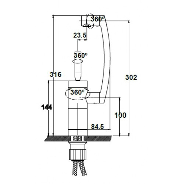 Смеситель для мойки Kaiser Merkur 27033 Сhrome