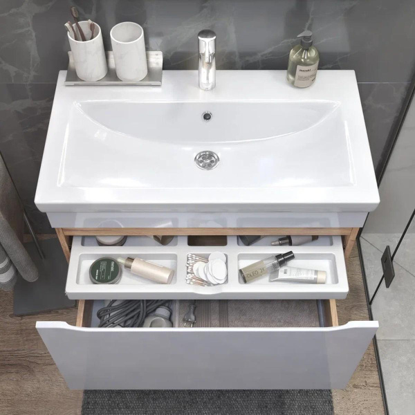 Тумба под раковину подвесная VIGO Grani 166 дуб золотой, 80 см