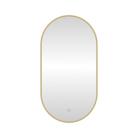 Зеркало с подсветкой LED Fixsen FX-3100G овальное 50х100 см, золотой сатин