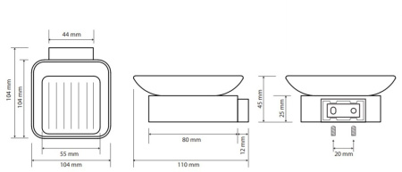 Мыльница Bemeta SOLO 139108032