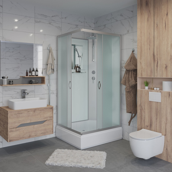 Душевая кабина Niagara Classic NG-2510-14RP (120х80х215) высокий поддон(40см),стекло тонированное