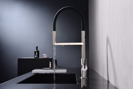 Смеситель для кухни Paulmark TORNADO To213402-Ni, никель