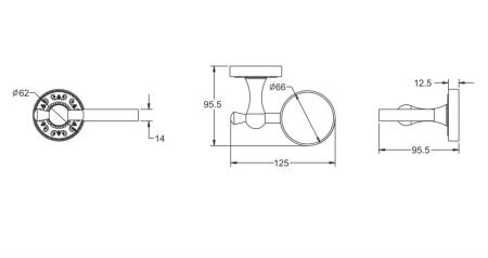 Стакан для ванной комнаты Rose RG1012Q, бронза