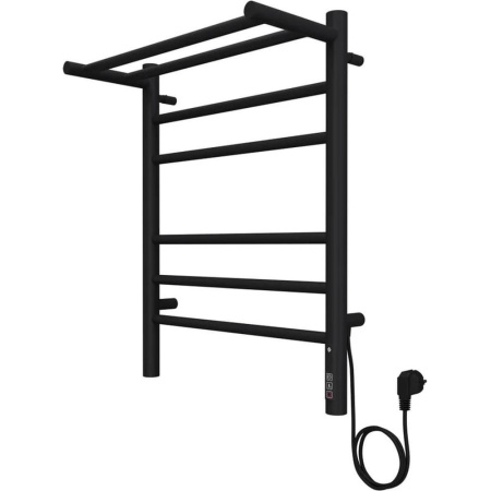 Полотенцесушитель электрический с полкой Terminus Аврора П6 450х60 КС, черный муар