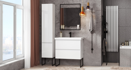 Тумба под умывальник Belux напольная Турин 90-02 Белый глянцевый