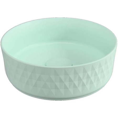 Раковина накладная ISVEA Davanti круглая 36см, цвет мятно-зеленый матовый 10NF67036SV-2T