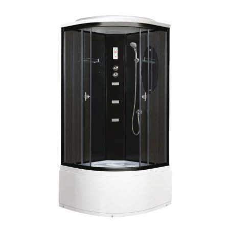 Душевая кабина Niagara Ultra NG-212-01N (100х100х220) высокий поддон(48см),черный,стекло тонированное