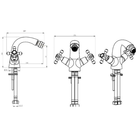 Смеситель для биде Boheme Tradizionale Chromo 276 Хром