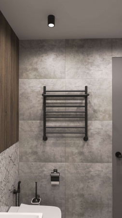 Полотенцесушитель Ariano Турин с полкой 70х50 Black