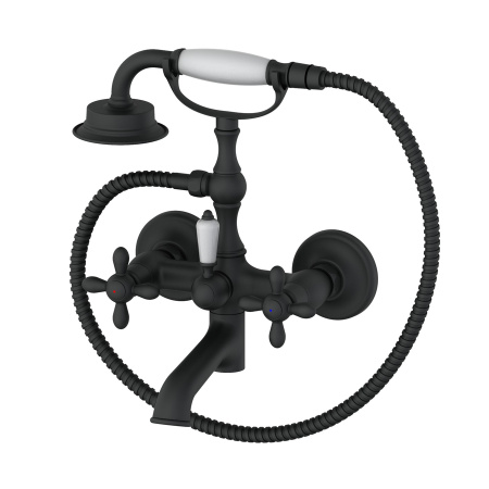 Смеситель для ванны с душем WONZON & WOGHAND, Черный матовый (WW-88639020-MB)