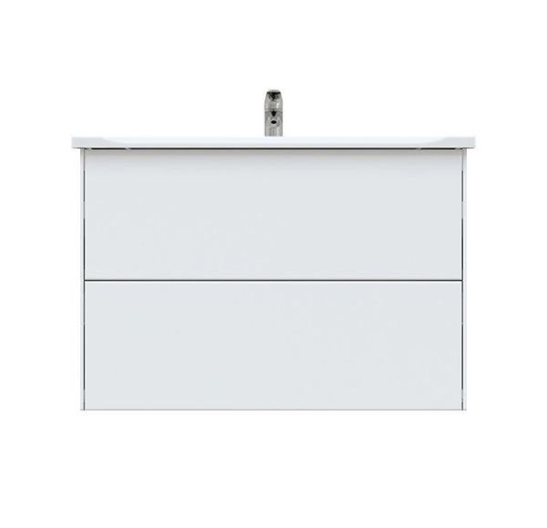 Тумба подвесная Toppus Silk 80 9811.002, белый матовый, с умывальником Premier