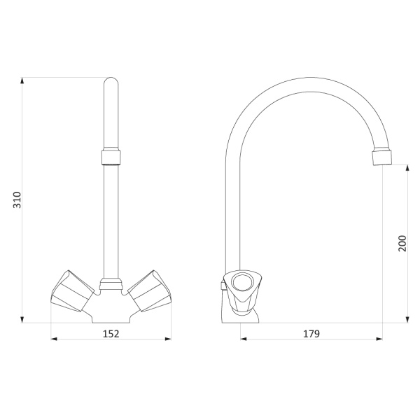 340000000 Object Смеситель для кухни RedBlu by Damixa
