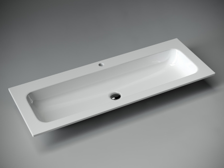 Умывальник накладной прямоугольный Ceramicanova Element 1210*457*137мм, белый, CN7017