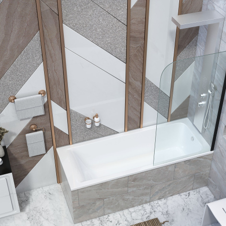 Ванна из литьевого мрамора Taliente Egoista EG2318080-1 180х80 пристенная прямоугольная