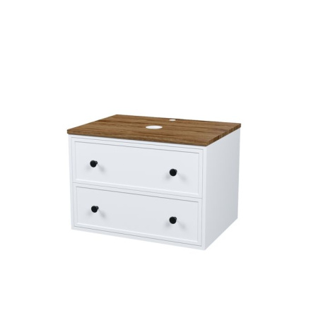 Тумба подвесная со столешницей МДФ, макадамия орех 70 см IDDIS Torr белый матовый (TOR70WMi95K)