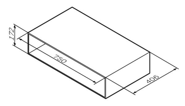 Ниша для хранения AM.PM Gem M90OHX0750WG 75 см, белый глянец