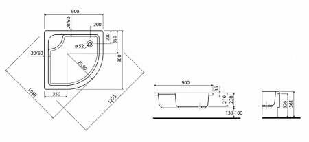 Душевой поддон Kolo Deep XBN0390000