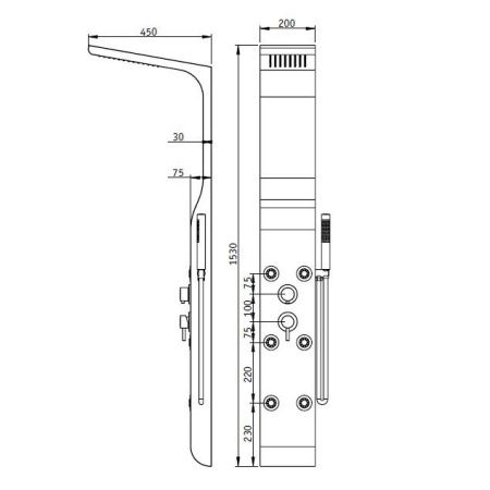 Душевая панель RGW SP-02 21140102-03 белый