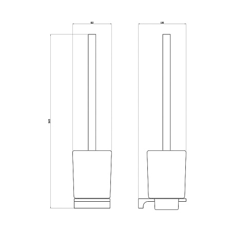 Туалетный ершик в комплекте WONZON & WOGHAND, Темный графит (WW-9129-GM)