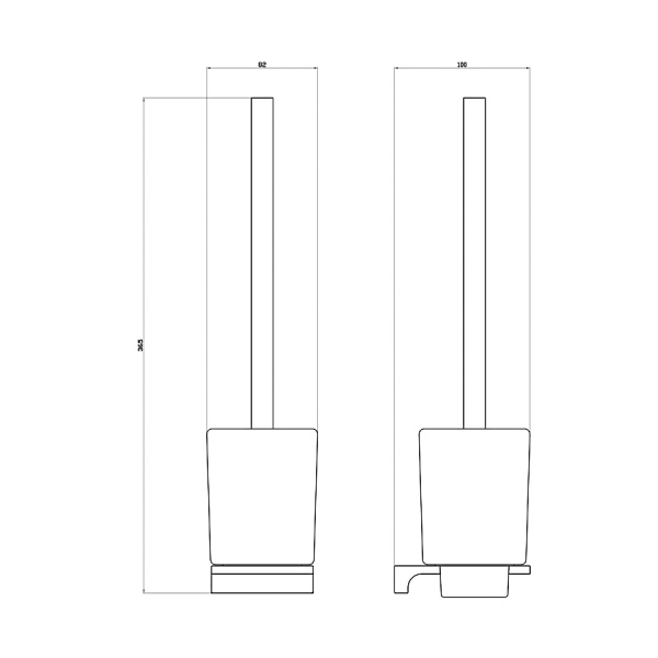 Туалетный ершик в комплекте WONZON & WOGHAND, Темный графит (WW-9129-GM)