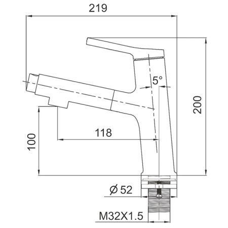 Смеситель для кухни Gappo G1052-70 с выдвижной лейкой