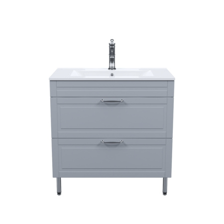 Тумба IDDIS с умывальником, напольная, 80 см, светло-серый, Oxford (OXF80L0i95K)