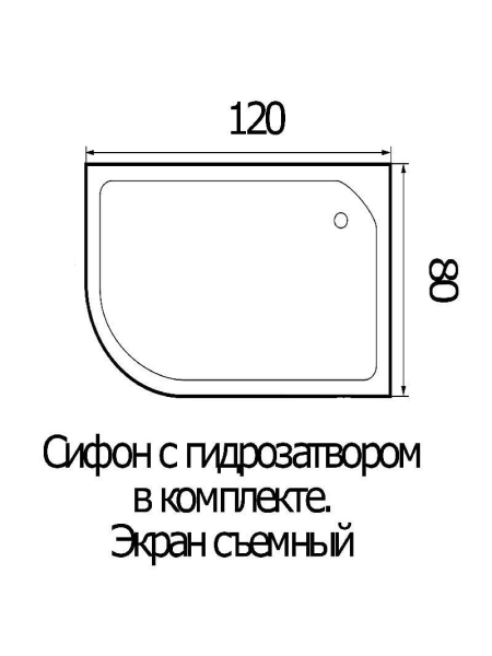 Душевой поддон Wemor WEMOR 120/80/24 R