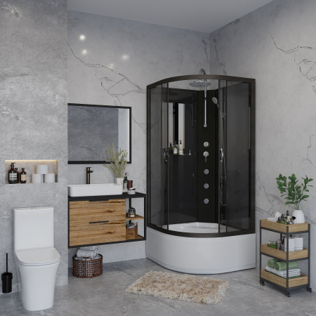 Душевая кабина Niagara Classic NG-2507-14P (80х80х215) высокий поддон(40см),стекло тонированное