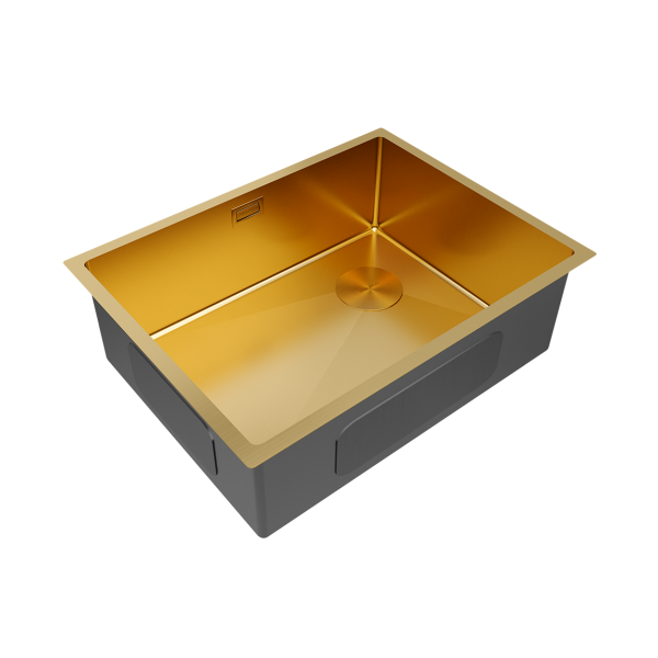 Мойка Paulmark NEXT-SKEW 58 UNI PM885844-BG 440х580х200 мм, нержавеющая сталь, брашированное золото