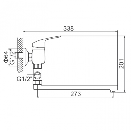 Смеситель для ванны Ledeme H37 L2137