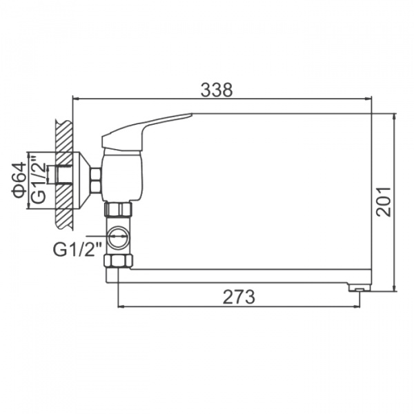 Смеситель для ванны Ledeme H37 L2137