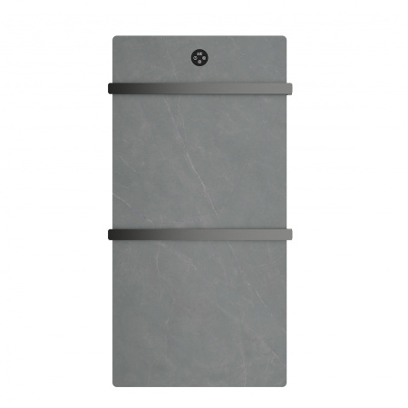 Полотенцесушитель электрический с греющей плитой Серый мрамор WONZON & WOGHAND, Темный графит (WW-A502-GM)