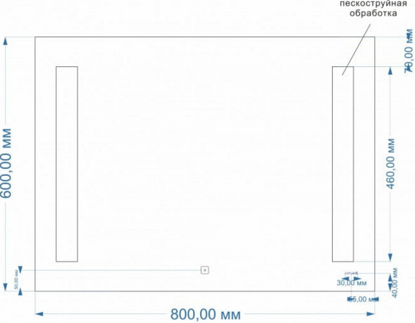 Зеркало Cersanit Led 020 Base 80 KN-LU-LED020*80-b-Os