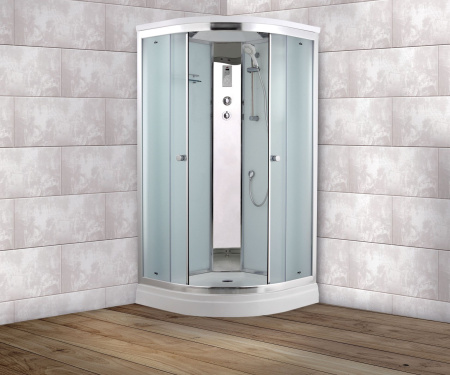 Душевая кабина Timo Comfort T-8809 Fabric Glass  90*90*220+турецкая баня хамам+стульчик прозрачный